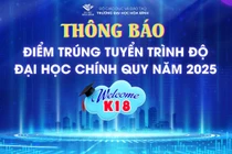 Trường Đại học Hòa Bình công bố điểm trúng tuyển năm 2025 với 21 ngành đào tạo