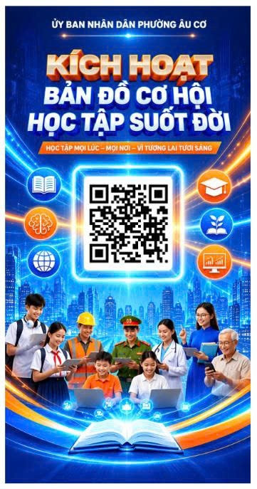 Mã QR “Kích hoạt Bản đồ cơ hội học tập suốt đời”.