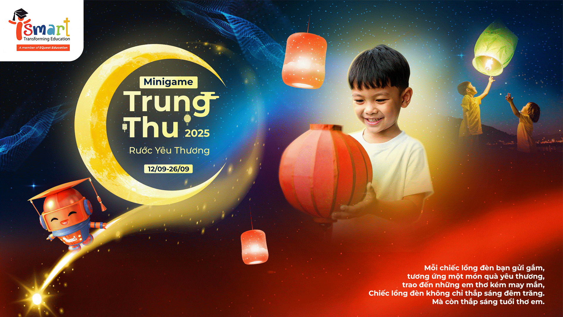 “Mỗi chiếc lồng đèn làm ra là một món quà yêu thương được gửi đi” là thông điệp chính của chương trình "Rước Yêu Thương". “Mỗi chiếc lồng đèn làm ra là một món quà yêu thương được gửi đi” là thông điệp chính của chương trình "Rước Yêu Thương".