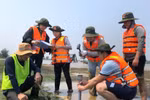 Sinh viên ngành Khoa học môi trường, Trường Đại học Khoa học, Đại học Huế trong quá trình học tập. Ảnh NTCC