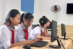 Học sinh Trường Trung học cơ sở Trưng Vương (xã Quang Minh, Hà Nội). Ảnh: website nhà trường