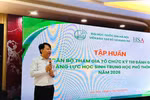 Phó Giáo sư, Tiến sĩ Nghiêm Xuân Huy – Viện trưởng Viện Đào tạo số và Khảo thí phát biểu khai mạc tập huấn.