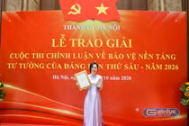 Đảng viên Tạp chí đạt giải Ba Cuộc thi Chính luận về bảo vệ nền tảng tư tưởng của Đảng TP.Hà Nội