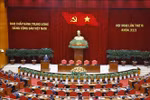 Tổng Bí thư Tô Lâm phát biểu bế mạc Hội nghị lần thứ 15 Ban Chấp hành Trung ương Đảng khoá XIII. Ảnh: TTXVN.