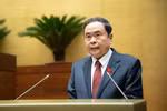 Chủ tịch Quốc hội Trần Thanh Mẫn phát biểu Khai mạc Kỳ họp thứ 10, Quốc hội khoá XV. Ảnh: quochoi.vn.