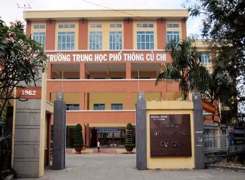 Trường trung học phổ thông Củ Chi sẽ dừng tuyển lớp 10 chuyên từ năm học tới (ảnh: website trường)
