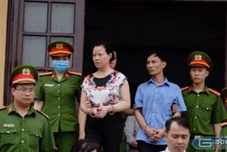Bị cáo Diệp Thị Hồng Liên trên dường về trại giam. Ảnh: TP