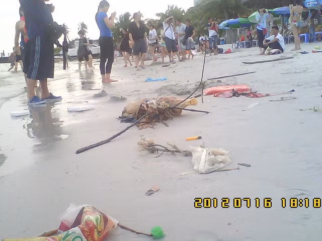 Khách du lịch cũng chỉ đứng nhìn ngao ngán.