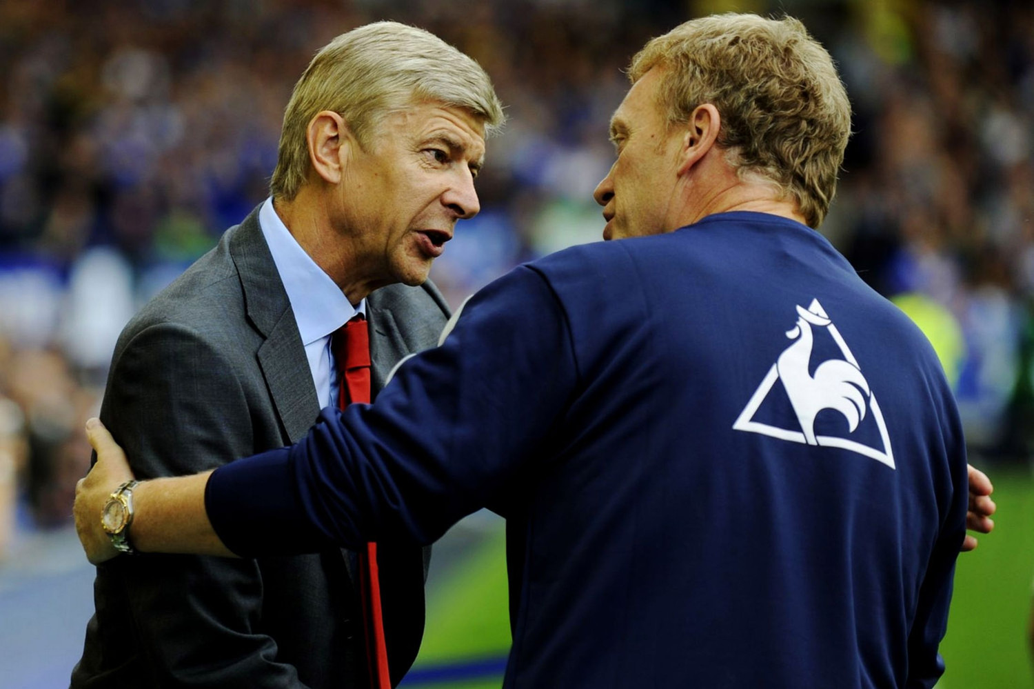 David Moyes và Arsene Wenger trước trận đấu Everton - Arsenal (2009) David Moyes và Arsene Wenger trước trận đấu Everton - Arsenal (2009)