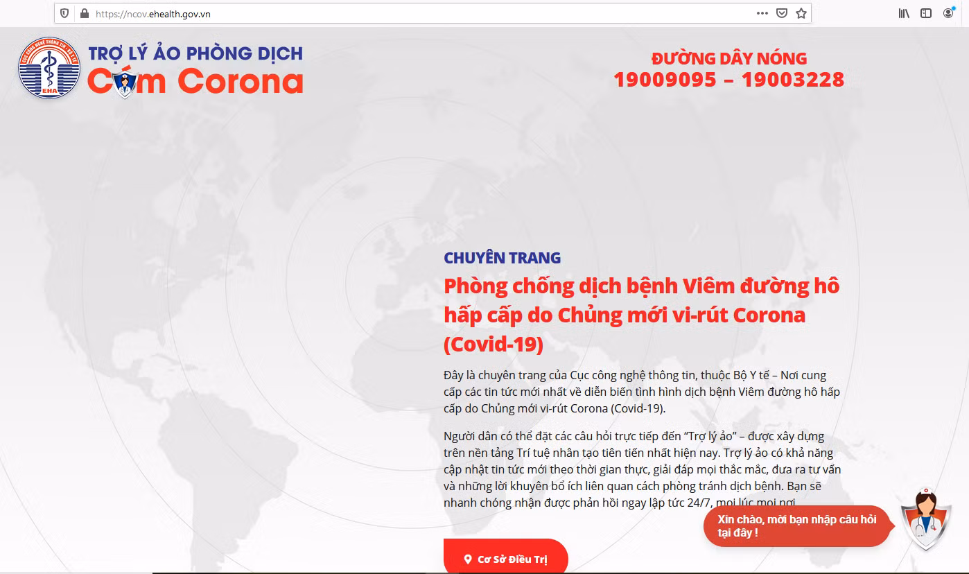 Ra mắt trợ lý ảo giải đáp về dịch bệnh Covid-19