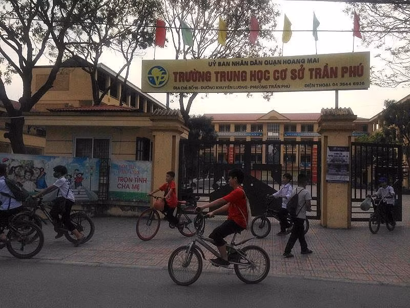 Trường trung học cơ sở Trần Phú (quận Hoàng Mai, Hà Nội). Ảnh: Công Tiến Trường trung học cơ sở Trần Phú (quận Hoàng Mai, Hà Nội). Ảnh: Công Tiến