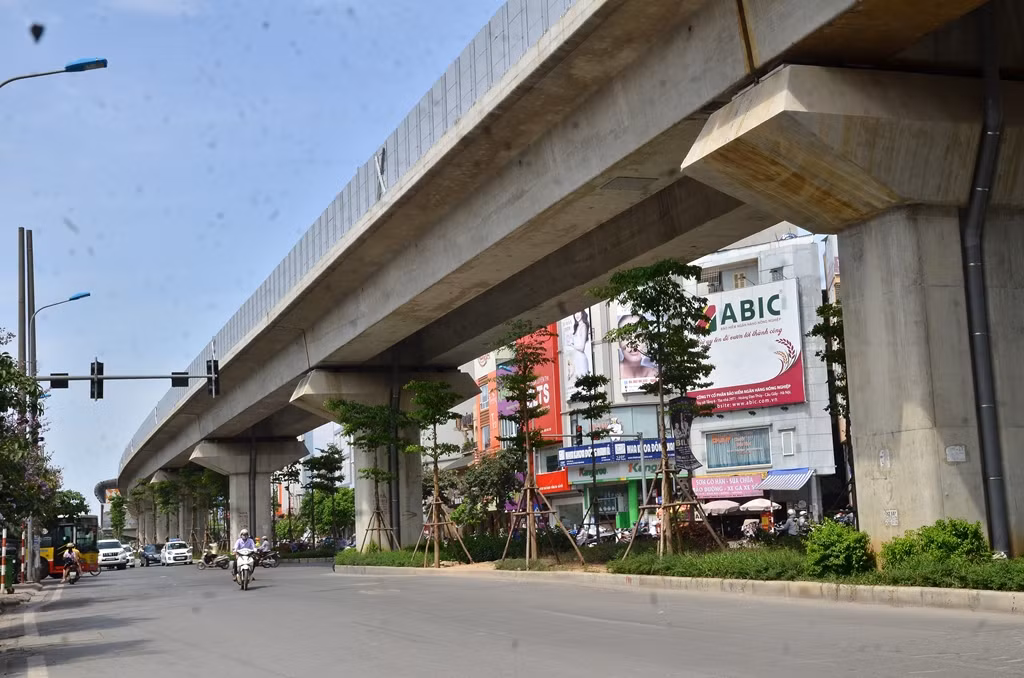 Một đoạn dự án đường sắt trên cao Cát Linh - Hà Đông, ảnh: H.Lực Một đoạn dự án đường sắt trên cao Cát Linh - Hà Đông, ảnh: H.Lực