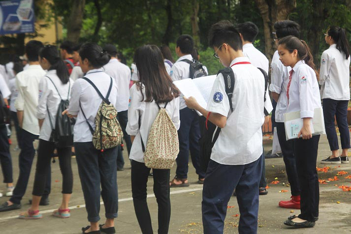 Thi lớp 10 tại Hà Nội năm 2016 (Ảnh: Thùy Linh)