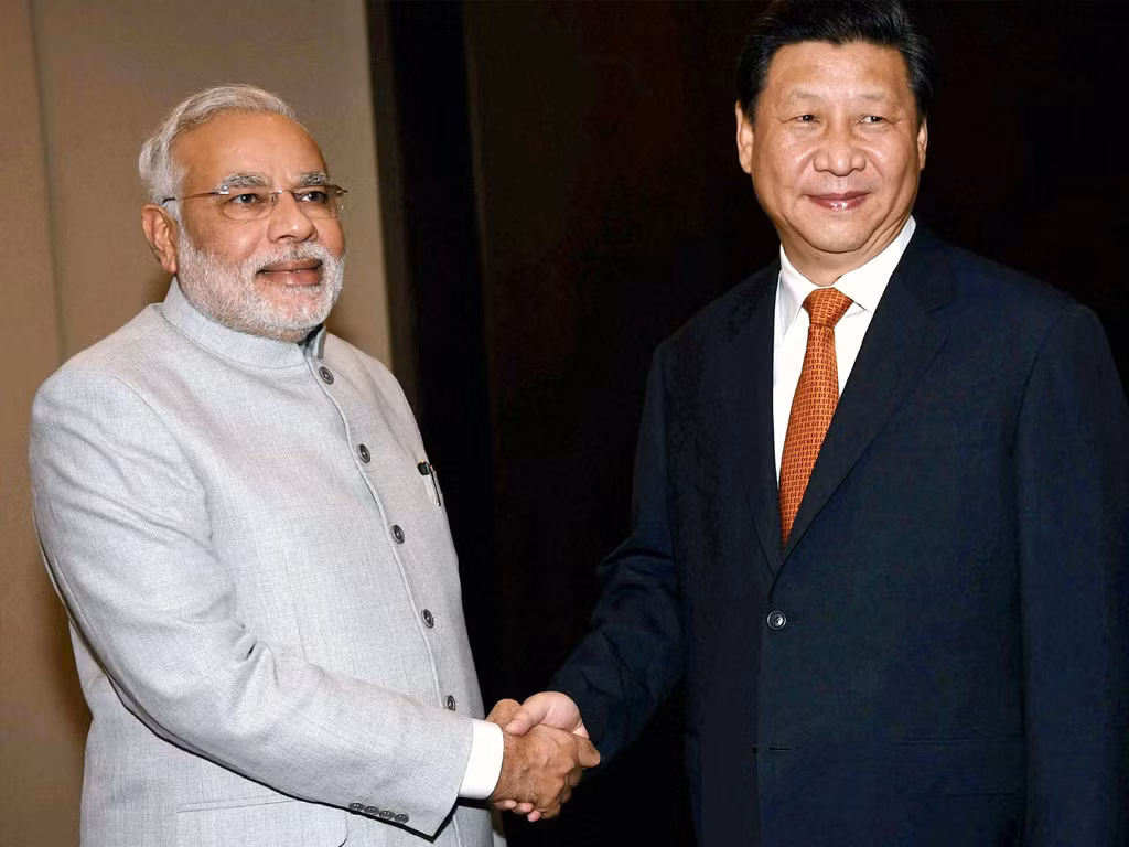 Thủ tướng Ấn Độ Narendra Modi tiếp Chủ tịch Trung Quốc Tập Cận Bình. Thủ tướng Ấn Độ Narendra Modi tiếp Chủ tịch Trung Quốc Tập Cận Bình.