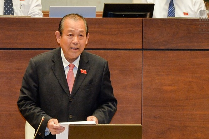 Phó Thủ tướng Trương Hòa Bình: "Tư duy nhiệm kỳ thì không xứng đáng làm cán bộ". ảnh: Trung tâm thông tin Quốc hội.