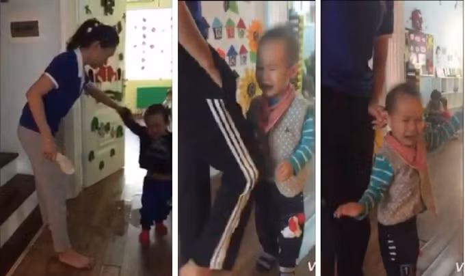 Vi phạm nghiêm trọng các quy định về tổ chức, hoạt động của trường mẫu giáo, trường mầm non, nhà trẻ là một trong những căn cứ để giải thể trườn mầm non. ảnh chụp từ clip một vụ bạo hành trẻ. Vi phạm nghiêm trọng các quy định về tổ chức, hoạt động của trường mẫu giáo, trường mầm non, nhà trẻ là một trong những căn cứ để giải thể trườn mầm non. ảnh chụp từ clip một vụ bạo hành trẻ.