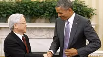 Tổng bí thư Nguyễn Phú Trọng trong chuyến thăm chính thức Hoa Kỳ năm ngoái, ảnh: Reuters.