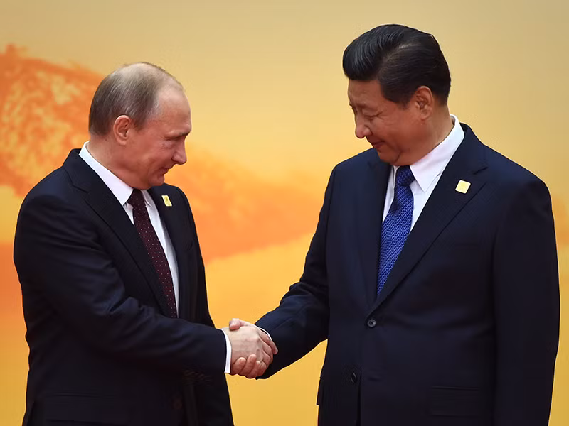 Tổng thống Nga Vladimir Putin và Chủ tịch Trung Quốc Tập Cận Bình.