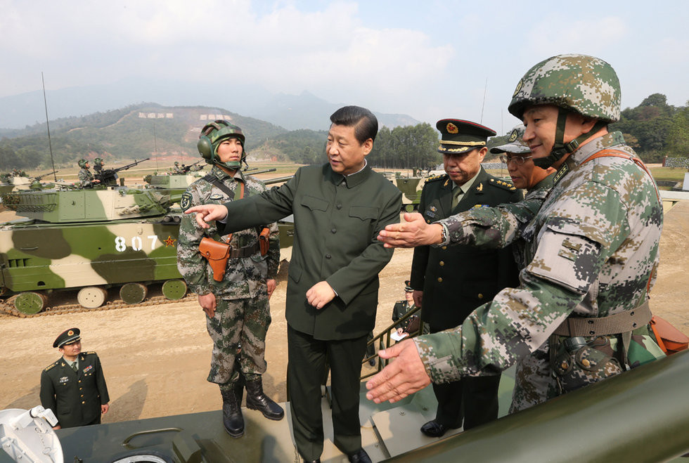 Ông Tập Cận Bình thăm một đơn vị tăng thiết giáp thuộc đại quân khu Quảng Châu Ông Tập Cận Bình thăm một đơn vị tăng thiết giáp thuộc đại quân khu Quảng Châu