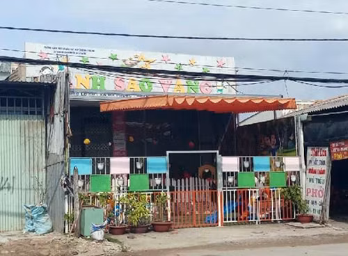 Nhóm lớp mẫu giáo tư thục Ánh Sao Vàng ở xã Đa Phước, huyện Bình Chánh (ảnh: N.Q)