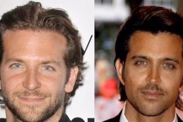 Bradley Cooper, SN 1975 (trái) và Hrithik Roshan, SN 1974 (phải). Chỉ thoáng nhìn qua cũng đủ thấy sự tương đồng giữa hai nam tài tử điển trai là bộ râu quai nón và đôi mắt sâu thẳm cùng ánh mắt đa tình. Ngoài ra, khuôn mặt, mái tóc đến ánh nhìn đều hao hao nhau. Bradley Cooper, SN 1975 (trái) và Hrithik Roshan, SN 1974 (phải). Chỉ thoáng nhìn qua cũng đủ thấy sự tương đồng giữa hai nam tài tử điển trai là bộ râu quai nón và đôi mắt sâu thẳm cùng ánh mắt đa tình. Ngoài ra, khuôn mặt, mái tóc đến ánh nhìn đều hao hao nhau.