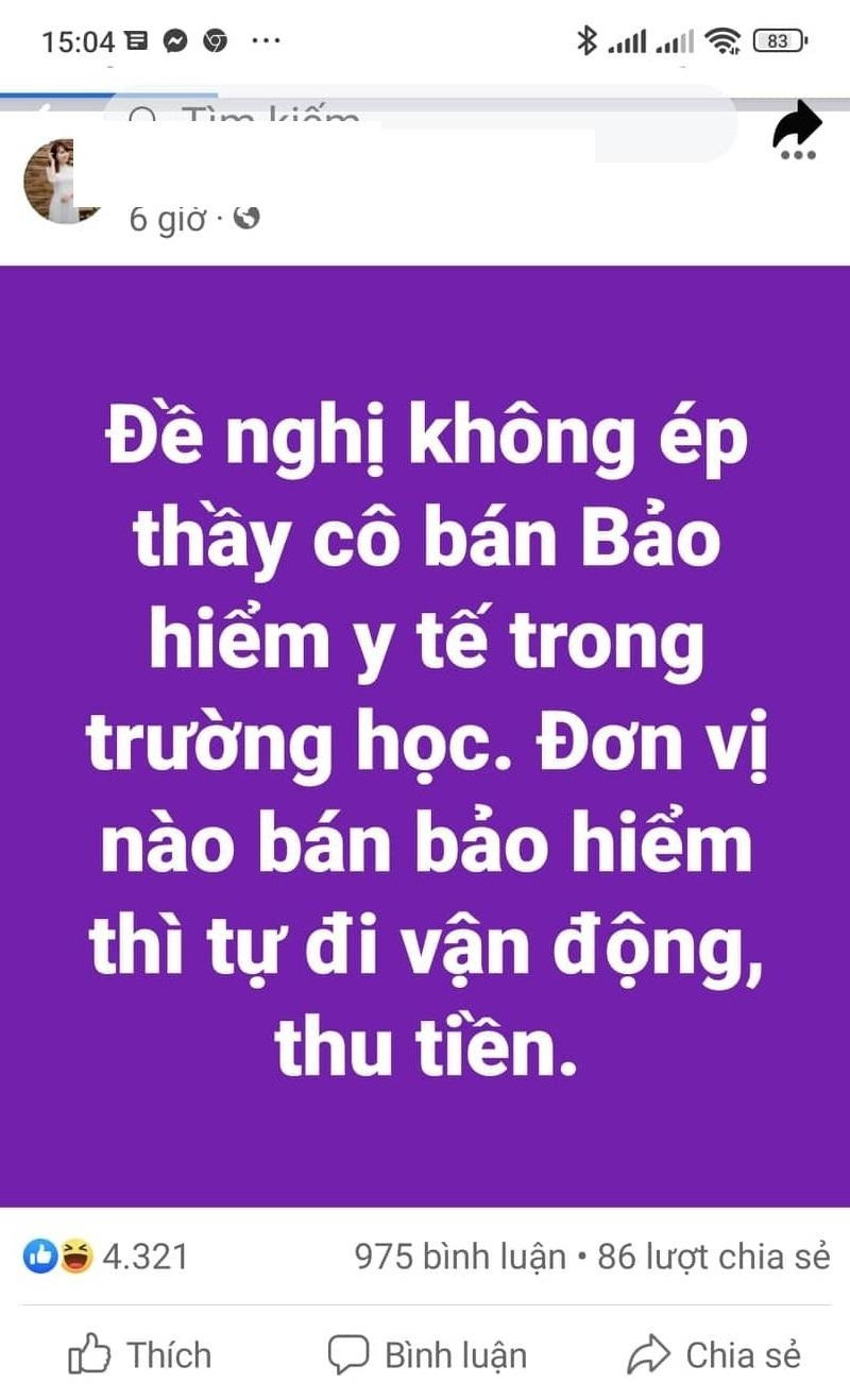 Ảnh chụp màn hình trên mạng xã hội do tác giả cung cấp