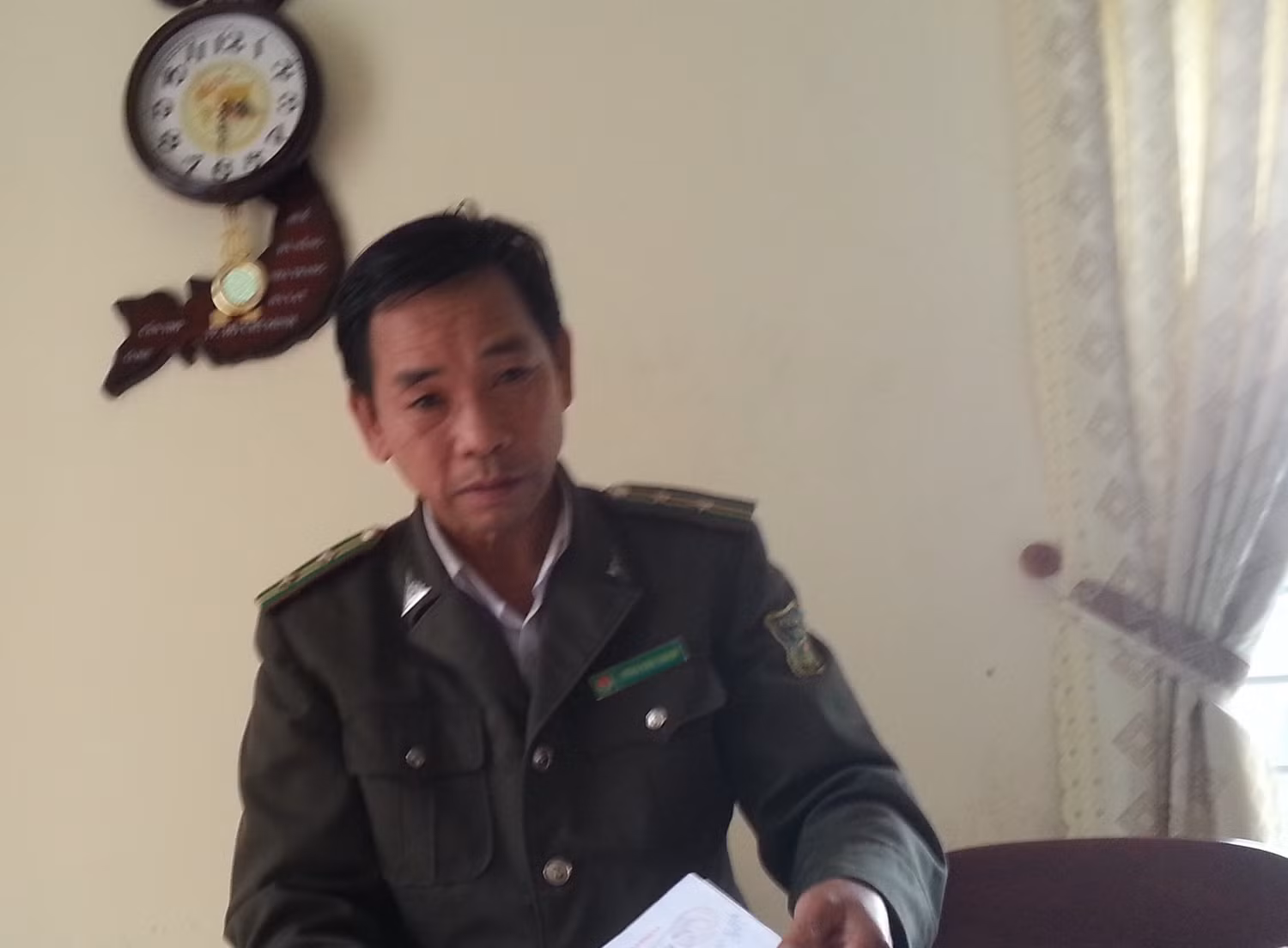 Hạt trưởng Hạt Kiểm lâm liên quận Sơn Trà - Ngũ Hành Sơn - ông Trần Văn Thanh bị cách chức vì để xảy ra phá rừng. Ảnh: Thùy Linh
