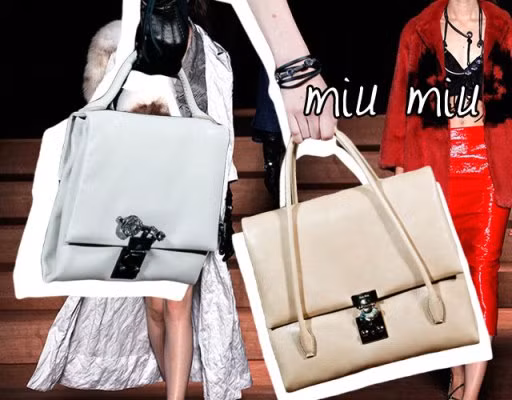 Túi da của Miu Miu thanh lịch và thời thượng.