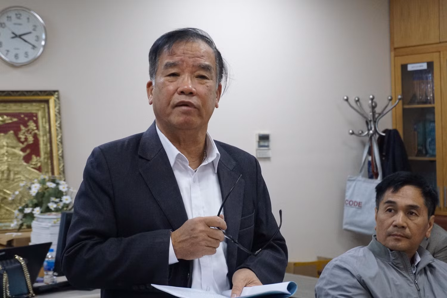 Ông Phạm Ngọc Lan trình bày Báo cáo hoạt động của các Câu lạc bộ năm 2022. (Ảnh: Nguyên Phương) Ông Phạm Ngọc Lan trình bày Báo cáo hoạt động của các Câu lạc bộ năm 2022. (Ảnh: Nguyên Phương)