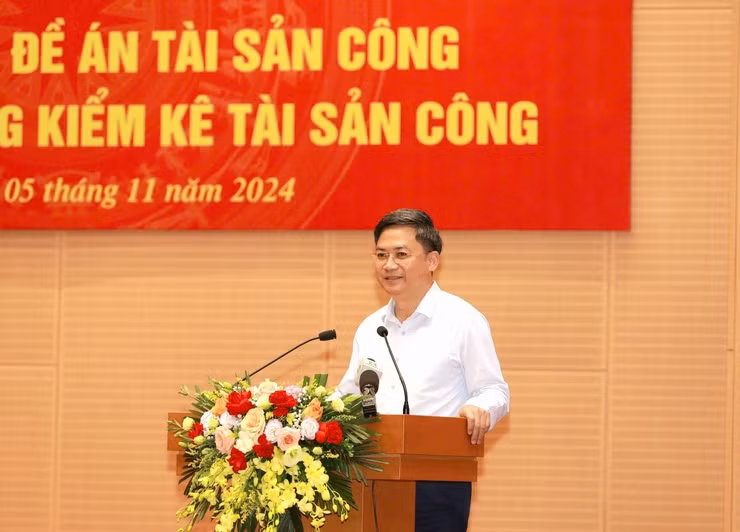 Phó Chủ tịch Ủy ban nhân dân Thành phố Hà Nội Hà Minh Hải phát biểu tại hội nghị. Ảnh: VGP/Minh Anh