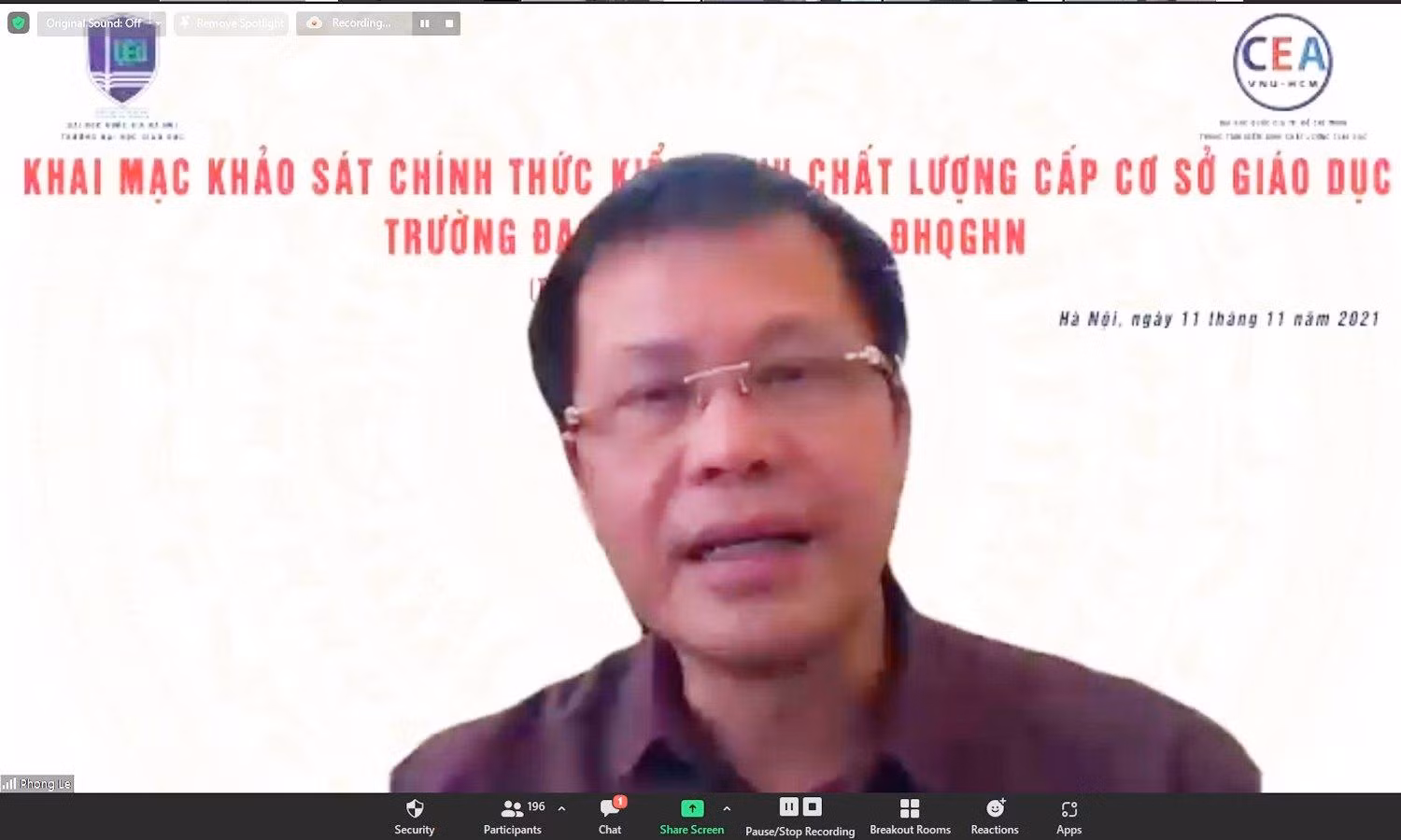 TS. Lê Mỹ Phong – Phó Cục trưởng phụ trách Cục Quản lý chất lượng – Bộ Giáo dục và Đào tạo. TS. Lê Mỹ Phong – Phó Cục trưởng phụ trách Cục Quản lý chất lượng – Bộ Giáo dục và Đào tạo.