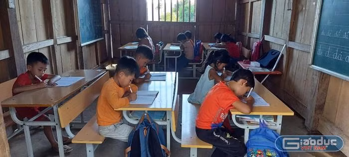 Cha mẹ yên tâm gửi con đến trường mà khi có bệnh tật gì có bảo hiểm y tế chi trả. Ảnh: T.P Cha mẹ yên tâm gửi con đến trường mà khi có bệnh tật gì có bảo hiểm y tế chi trả. Ảnh: T.P