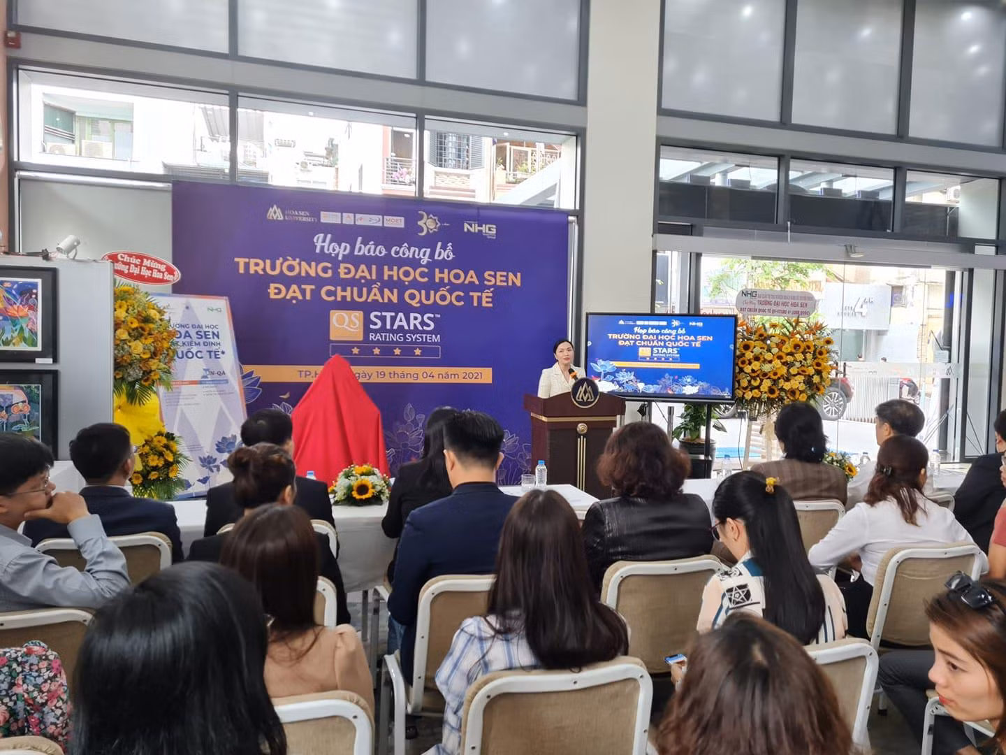 Công bố sự kiện Trường Đại học Hoa Sen đạt tiêu chuẩn quốc tế 4 sao (ảnh: P.L)