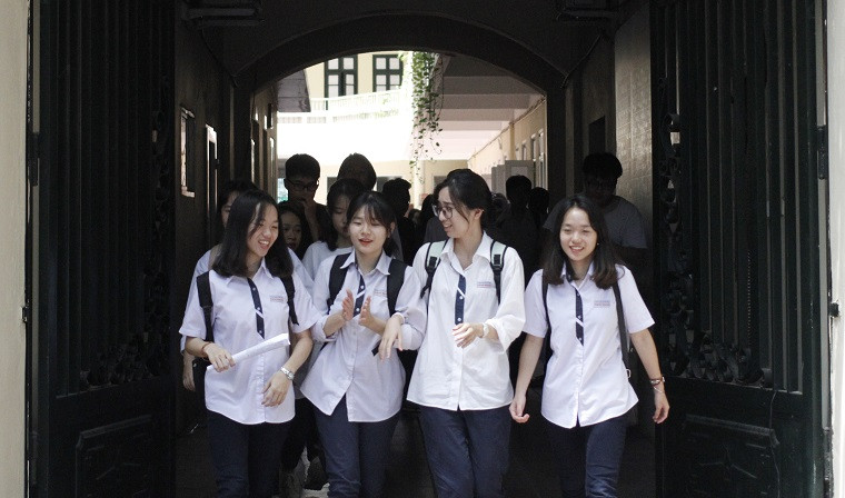 Nhiều thí sinh cho biết, đề thi môn Lịch sử không quá khó (ảnh Trinh Phúc).