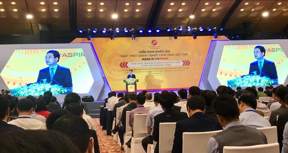 Bộ trưởng Nguyễn Mạnh Hùng khẳng định: "Make in Vietnam sẽ là tuyên bố của chúng ta". ảnh: NQ. Bộ trưởng Nguyễn Mạnh Hùng khẳng định: "Make in Vietnam sẽ là tuyên bố của chúng ta". ảnh: NQ.