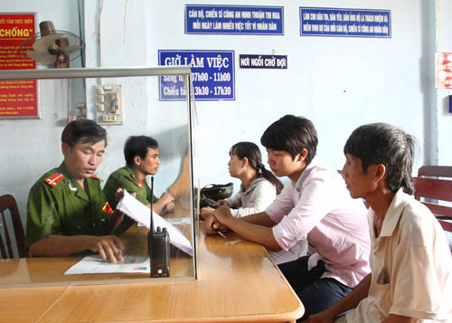 Tiếp công dân tại Trụ sở Công an tỉnh Ninh Thuận. Ảnh minh họa từ Báo Ninh Thuận.