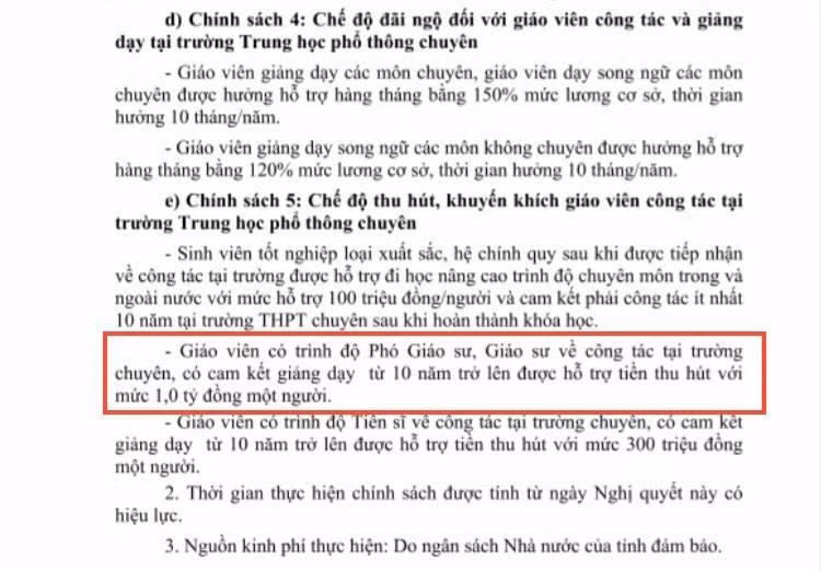 Dự thảo nhầm "chức danh" thành "trình độ". (Ảnh: Phan Thế Hoài)