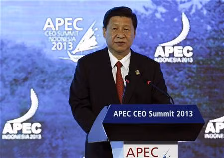 Chủ tịch Trung Quốc Tập Cận Bình tại hội nghị APEC năm 2013. Ảnh Reuters. Chủ tịch Trung Quốc Tập Cận Bình tại hội nghị APEC năm 2013. Ảnh Reuters.