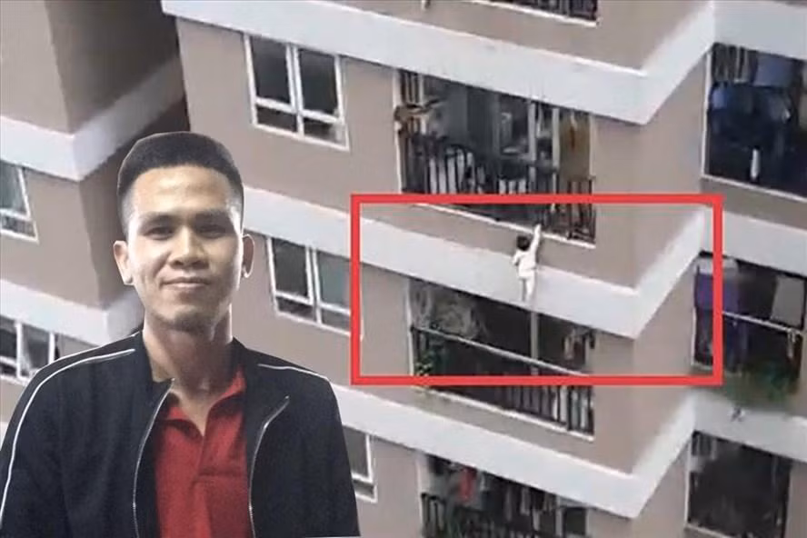 Anh Nguyễn Ngọc Mạnh và cháu bé được cứu thần kỳ ngày 28/2. Ảnh: laodong.vn Anh Nguyễn Ngọc Mạnh và cháu bé được cứu thần kỳ ngày 28/2. Ảnh: laodong.vn