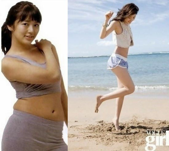 Yoon Eun Hye luôn được biết đến với thân hình mập mạp và dễ thương kể từ khi ra mắt là một ca sĩ. Tuy nhiên, sau nhiều năm, Yoon Eun Hye miệt mài chịu khổ với thực đơn ăn kiêng khá nghiêm ngặt để bây giờ cô là một trong những nữ diễn viên nổi tiếng và gợi cảm nhất nhì xứ kim chi.