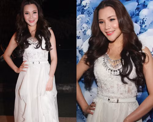Gương mặt cô bị cứng và ít biểu cảm. Gương mặt cô bị cứng và ít biểu cảm.