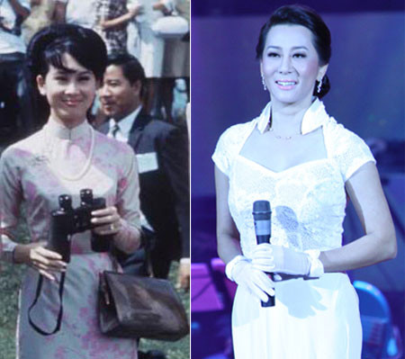 Đối chiếu nhan sắc hiện tại của Nguyễn Cao Kỳ Duyên với mẹ của mình hồi trẻ, dễ dàng nhận thấy rằng cô được thừa hưởng rất nhiều nét đẹp từ mẹ