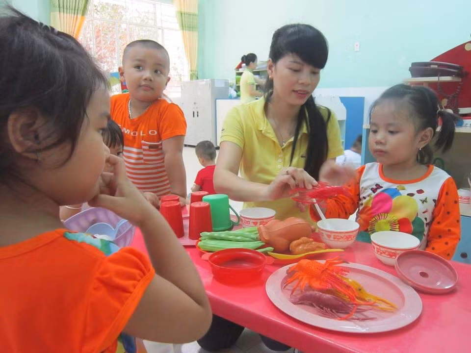Các trường mầm non ở Thành phố Hồ Chí Minh sẽ tổ chức bán trú từ ngày 7/9 (Ảnh: P.L)