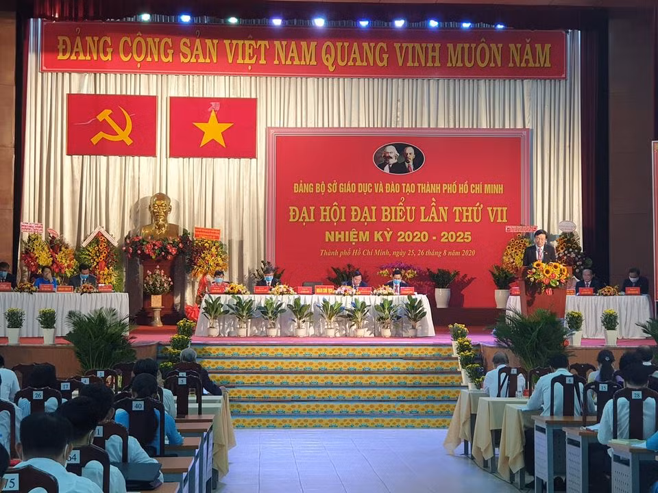 Đại hội Đảng bộ Sở Giáo dục và Đào tạo Thành phố Hồ Chí Minh ngày 26/8 (ảnh: P.L)
