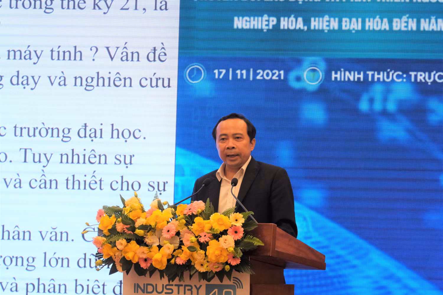 Ông Vũ Hải Quân - Giám đốc Đại học Quốc gia Thành phố Hồ Chí Minh phát biểu. Ảnh: LC