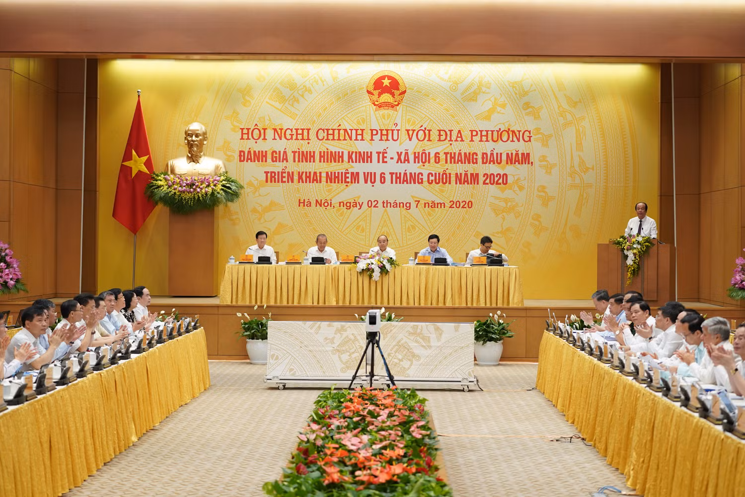 Quang cảnh hội nghị trực tuyến Chính phủ với địa phương. Ảnh: VGP Quang cảnh hội nghị trực tuyến Chính phủ với địa phương. Ảnh: VGP