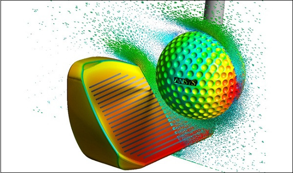 Áp lực không khí khi vung đánh cây gậy vào bóng golf sẽ có hình thù như thế này. Khi bóng bay trong không trung, áp lực phía trước nó rất lớn, hơn hẳn phía sau, dần dần lực kéo lại tăng và hãm tốc độ, bóng rơi xuống. Đồng thời, trong không trung, xung quanh bóng, không khí hỗn loạn, chuyển động liên tục và tạo nên độ xoáy cho đường bay.