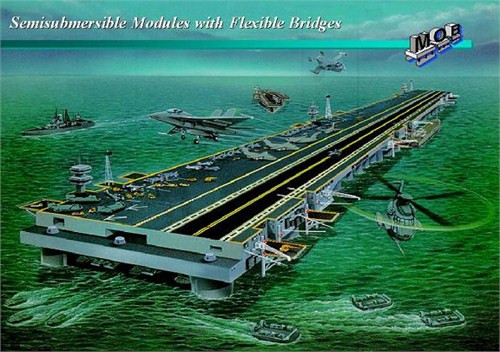 Vào thập niên 1980, Mỹ từng nghiên cứu phương án căn cứ đảo nổi, nhưng đã bị từ bỏ do tính thực dụng kém.