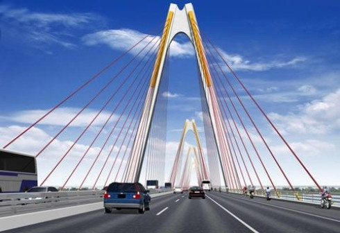 Tính đến thời điểm hiện tại, cầu Nhật Tân là cây cầu dây văng lớn nhất Đông Nam Á.