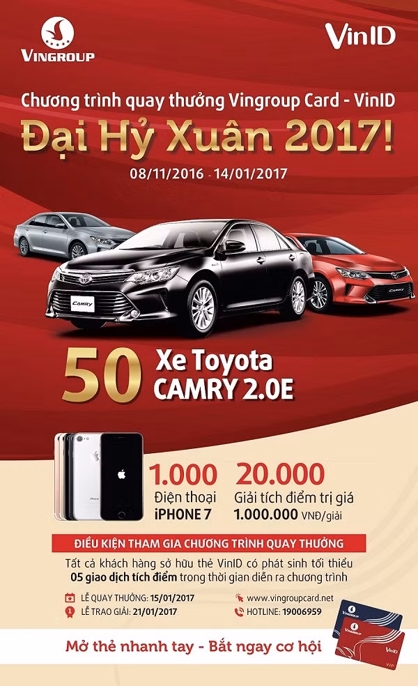 Chủ thẻ VinID và Vingroup Card sẽ có cơ hội trúng thưởng với tổng giá trị kỷ lục lên tới gần 100 tỷ. Chủ thẻ VinID và Vingroup Card sẽ có cơ hội trúng thưởng với tổng giá trị kỷ lục lên tới gần 100 tỷ.